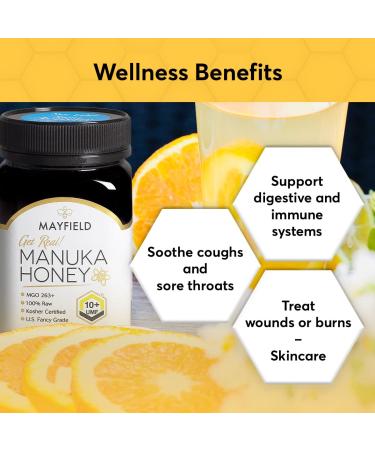 PRI Mayfield Manuka Honey UMF 10+ | Raw Monofloral MGO 263+ | 500g New Zealand - Buy Online on SooperMarket.com