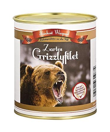 4you design grizzly fillet fine from the can - funny gift for children & adults - gummy bears fruit gum in original delicat dose - funny idea for April 1st - 1x175g grizzly 175 g (1 Pack)