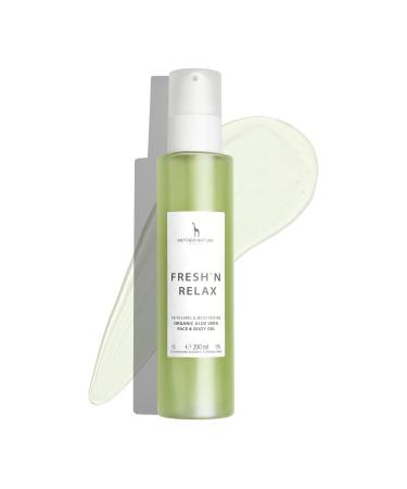 Bio aloe vera gel - after sun for face body & hair - natural cosmetics apres sun lotion from 100 percent apulish aloevera - also suitable for hair care - vegan by Mother Nature Cosmetics 200 ml (1 Pack)