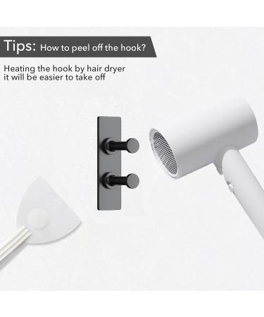 Pickpiff Razor Holder - No Drill Metal Shower Hook Anti-Rust Towel Holder for Bathroom & Kitchen - Black 4 Pieces - Buy Online on SooperMarket.com