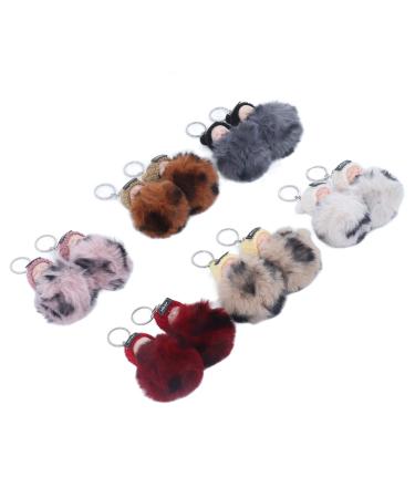 mlida Sleeping Baby Pendant Keychain Fluffy Fur Doll Cute for Luggage Tag (No. 892-19)