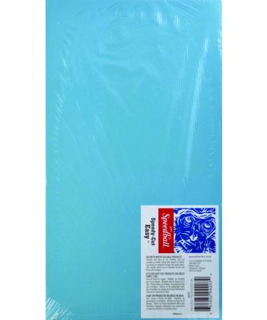 Speedball 4203 Speedy-Cut Easy Block Printing Carving Block  Soft Rubber-Like Material, Blue, 6 x 11 Inches 6x11