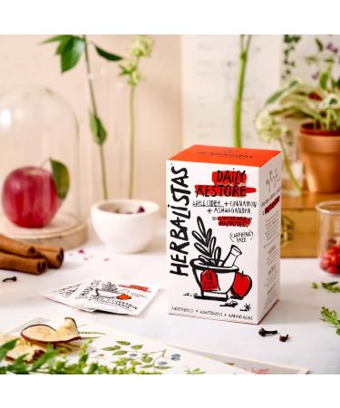 Herbalistas Daily Restore Tea | Apple Cider Cinnamon & Ashwagandha Herbal Infusion | 18 Tea Bags, 40g - Buy Online on SooperMarket.com