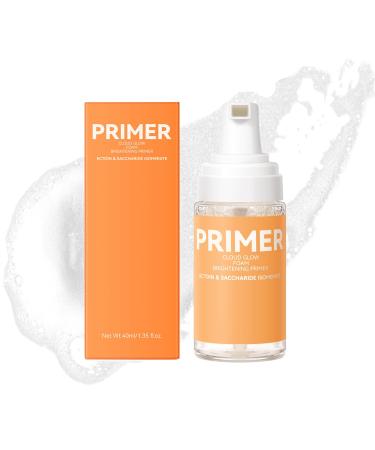 Hydrating Face Prime Milk Makeup Cloud Glow Foam Prime For Flawless Smooth Skin Mousse Foam Base Blur + Pore Minimize+ Fine Lines Moisturizing & Smoothing Primer With Sodium Hyaluronate