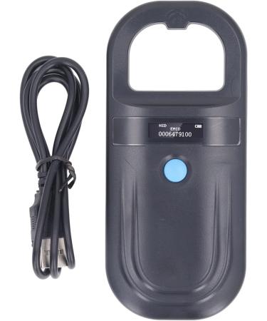 Portable Pet ID Microchip Reader | 134.2kHz Black Rechargeable Animal Chip Scanner | Pet Tag Scanner for Global Shipping - Buy Online on SooperMarket.com