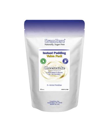 GramZero Cheesecake Sugar Free Pudding Mix 6-Pack, Great For Nutrition Club Meal Replacement Shakes, Low Calorie Dessert, Stevia Sweetened