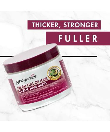 Groganics Head Full of Hair Creme - 6 oz | Nourishing Hair Dress for Healthy Growth | International Shipping Available - Buy Online on SooperMarket.com