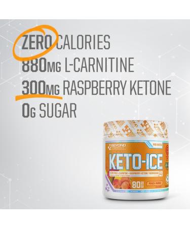 Beyond Yourself - Keto-Ice | Stimulant-Free Thermogenic Fat Burner | Advanced Metabolism Booster Energy Enhancer & Weight Management | Formulated with L-Carnitine & Raspberry Ketone | Peach Mango - Buy Online on SooperMarket.com