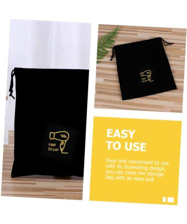 Healeved 3pcs Hair Dryer Storage Bag Black Bag Drawstring Bags Hair Dryer Supplies Shoe Cloth Bag - Buy Online on SooperMarket.com