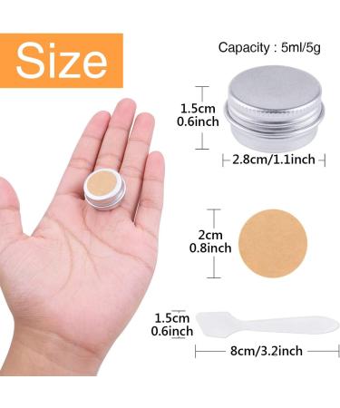 35 Aluminum Cosmetic Jars - Empty Metal Taps for Lip Balm Creams & Nail Art | 5ml Sample Cans - Buy Online on SooperMarket.com