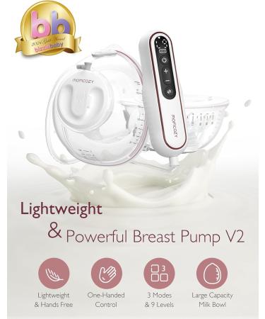 MomcoZy Ultra-Light Milk Pump V2 | Portable Double Electric Pump 27 Combinations Low-Noise & Pain-Free | Dusty Rose Flanges 17/19/21/27 mm - Best for On-the-Go Moms - Buy Online on SooperMarket.com