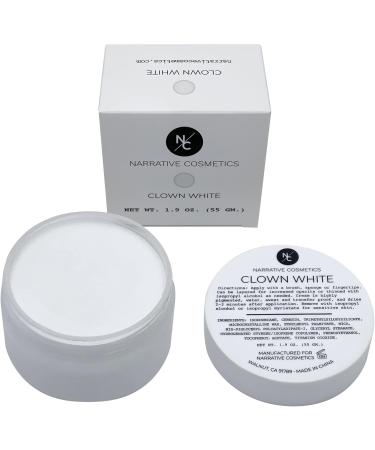 Narrative Cosmetics Quick Drying Clown White Cream Makeup for Face Painting SFX Halloween Film and Theater - 1.9oz (55gm) - Buy Online on SooperMarket.com
