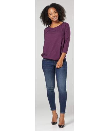 HAPPY MAMA Maternity Nursing Striped Jumper Top 1060 - Purple Melange - Size 12-14 - Buy Online on SooperMarket.com