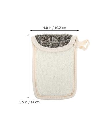 Lurrose Black Linen Soap Bag - Exfoliating Peeling Mesh for Shower & Facial Use | Eco-Friendly Foaming Soap Sac - Buy Online on SooperMarket.com