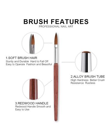 Buy 8# Sable Nail Brush - Premium Acrylic Brush for Nail Art & Manicure Design | International Shipping - Buy Online on SooperMarket.com