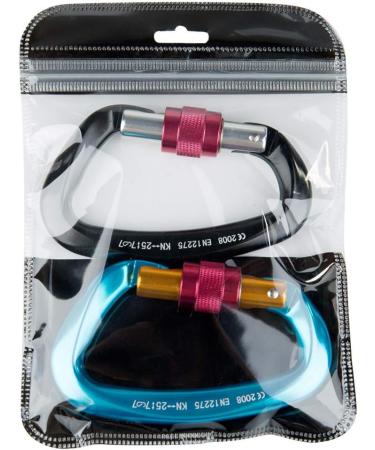 Buy Tompig Heavy Duty Carabiner 25kn - Secure Climbing Clips with Screw Lock for Climbing Hammocks & Dog Lines - International Shipping Available - Buy Online on SooperMarket.com