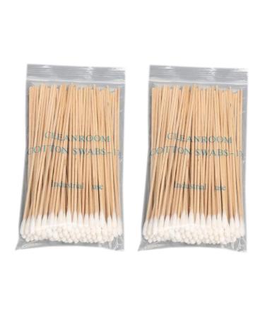 Qiulip 200 pieces/bags 15 cm long wooden handle cotton swab single head Q-tips ear-nose cleaning sticks make-up applicator remover tools