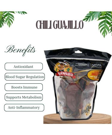 EL RANCHO DRIED CHILI GUAJILLO 185g per Bag 100% Mexican Smoky Flavor ideal for original Mexican meals - Buy Online on SooperMarket.com