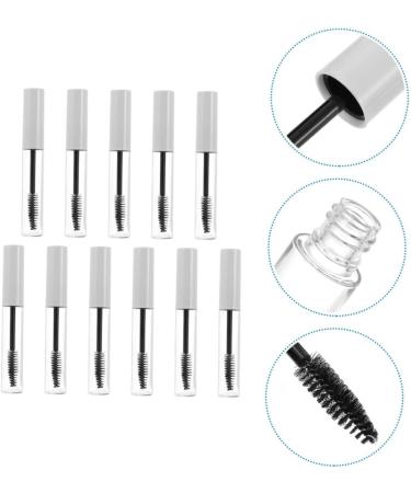 BELLIFFY 11pcs Eyelash Tube Portable Mascara Tube Lip Gloss Bottle Empty Mascara Tube White Plastic - Buy Online on SooperMarket.com
