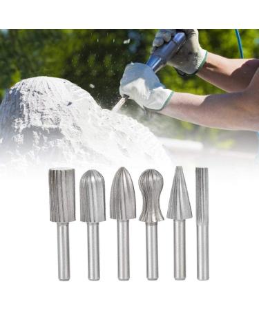 Rotating Grinding File Set - 6pcs Bearing Steel Drill Rotary File Bits for Carving & Metalworking - International Shipping Available - Buy Online on SooperMarket.com