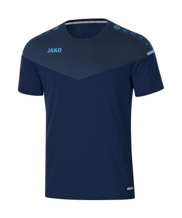 JAKO Men Women Kids T-Shirt Champ 2.0 6120 128 Marine/Darkblue/Skyblue