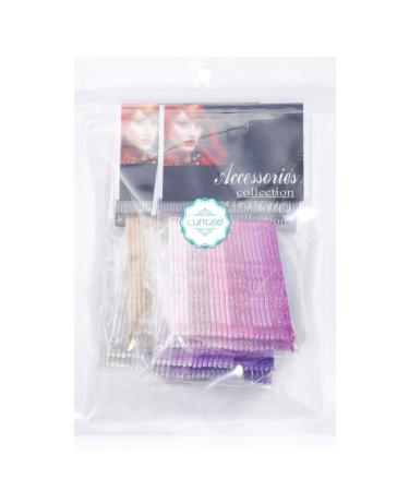 96pcs Glitter Powder Hair Clips: Golden Pink Purple Black Styling Barrettes - Buy Online on SooperMarket.com
