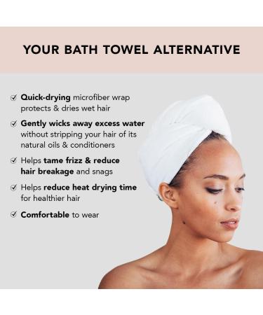 Kitsch Quick Drying Microfiber Hair Towel - Pink & White | 1 EA - Buy Online on SooperMarket.com