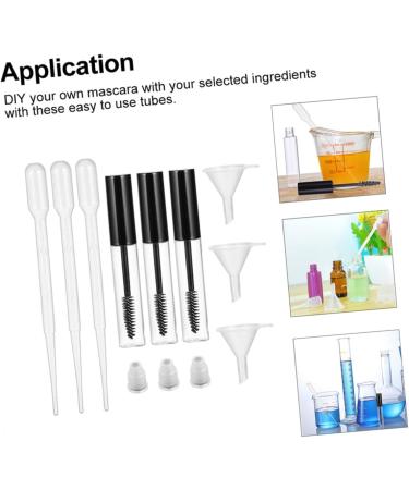 CANIGHT 2 Sets Mascara Tube Eyelash Wand Tube Eye Gloss Tube Empty Eyeliner Tubes Clear Bottle Plastic - Buy Online on SooperMarket.com