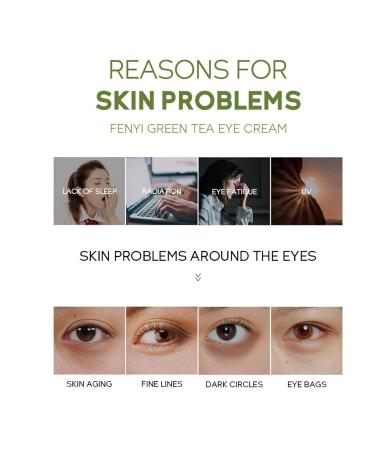 Green Tea Eye Cream - Reduce Dark Circles Puffiness & Wrinkles | Anti-Aging Daily Eye Care 15g - Buy Online on SooperMarket.com