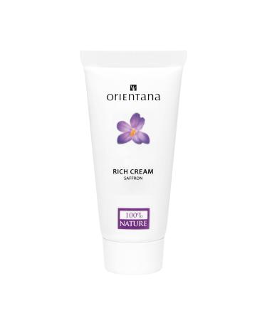 Orientana - Natural Rich Face Cream Saffron | 99.7% Natural Organic | Shea Butter | Anti Aging Acne Dark Spots & Redness Moisturiser For Women | Hydrating Firming Mature Sensitive Skin - 30g