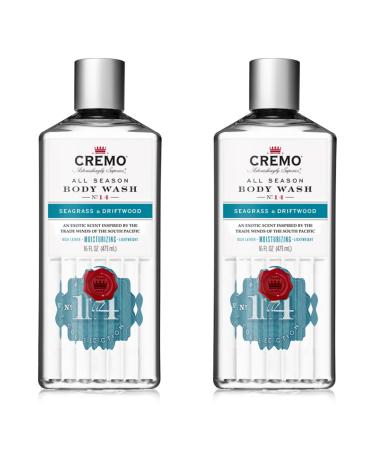 Cremo Rich-Lathering Seagrass & Driftwood Body Wash A Coastal Scent with Notes of Sea Salt Seagrass/Driftwood 16 Fl Oz (2-Pack) Seagrass & Driftwood 2-Pack