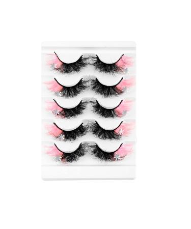 Eyelashes 25 Mm Bulk Snowflake False Eyelashes 8D Curly Natural Thick Color High Imitation Mink Eyelashes Lashes Short D One Size