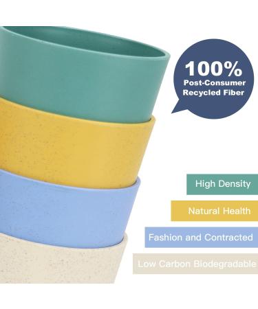 Homienly Wheat Straw Cups 20 oz - Set of 6 | Unbreakable & Reusable | Dishwasher Safe Drinking Glasses with 6 Colors - Buy Online on SooperMarket.com