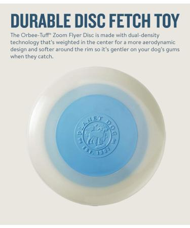 Planet Dog Orbee-Tuff Zoom Flyer Disc Glow-In-The-Dark Dog Fetch Toy Large Glow/Orange Large - Buy Online on SooperMarket.com