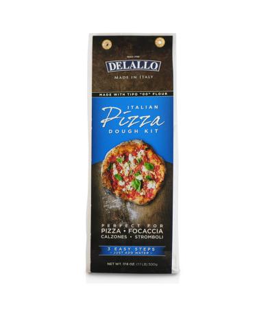 DeLallo Italian Pizza Dough Mix Kit, Includes Yeast, 17.6oz, 10-Pack 1.1 Pound (Pack of 10)