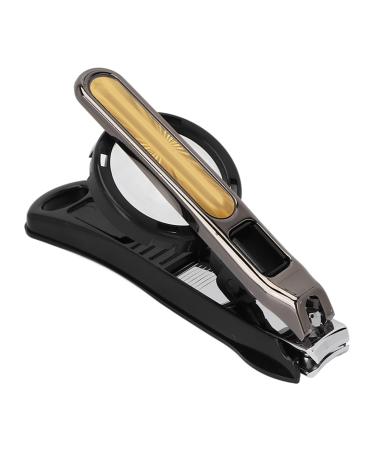 Nail Clipper Nail Trimmer with Removable Magnifying Glass Heavy Duty Fingernails Toenails Clipper for Elderly or Visually Impaired (Black)