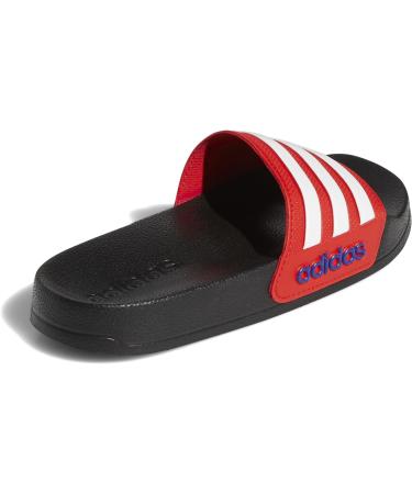 Buy Adidas Unisex Kids Adilette Shower Slippers 36 EU - Core Black Ftwr White & Vivid Red | International Shipping Available - Buy Online on SooperMarket.com
