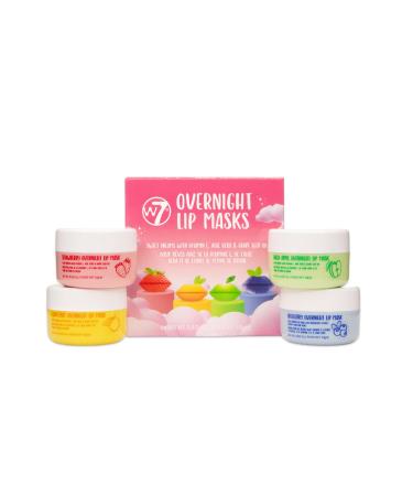 W7 Sweet Dreams Overnight Lip Masks - Stocking Stuffer Gift Set (4x10ml) - Lip Treatment with Aloe Vera & Vitamin E - Hydrating Moisturizing Formula