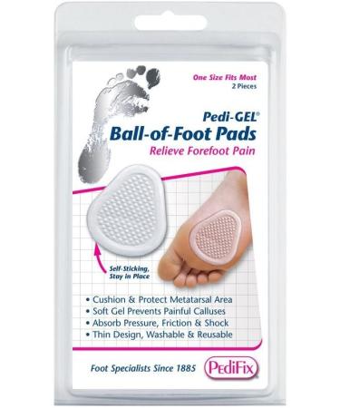 PediFix Pedi-Gel Ball-of-Foot Pads - One Size Fits Most - 2-Pack | Comfort and Protection - Buy Online on SooperMarket.com
