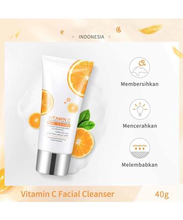 Vitamin C Facial Cleanser for Brightening & Hydrating | Gentle Face Wash for Dry & Sensitive Skin | Moisturizing Formula with Vitamin C for Natural Radiance - Buy Online on SooperMarket.com