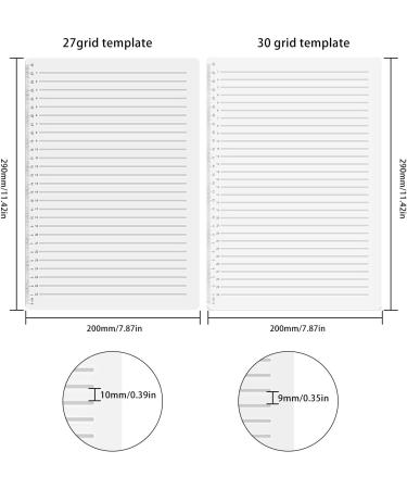 2Pcs Straight Line Stencil Rulers  Straight Spacing Line Drawing Template Calligraphy Stencil Journal Painting Invitation Envelope Addressing Ruler Plastic Writing Guide Ruled Paper Making Template - Buy Online on SooperMarket.com