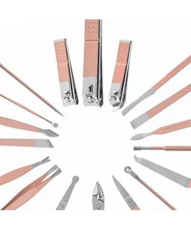 Verdant Touch Nail Care Tools Professional Manicure Pedicure Kit 18-in-1 Nail Clippers Set Rose GoldNail Care Tools - Buy Online on SooperMarket.com