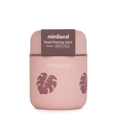 Miniland Food Thermy Mini Leaves - 280ml Insulated Container for Baby Porridge & Solid Food | High-Quality Steel in Old Pink (89444) - Buy Online on SooperMarket.com