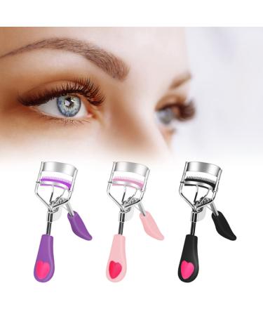 Premium Eyelash Curler with Comb - Steel Wide Angle Eye Makeup Tool for Perfectly Separated Lashes | Purple - Ideal for Girls & Women - Buy Online on SooperMarket.com