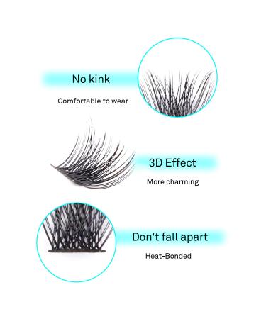 VAVALASH DIY Eyelash Extension Cluster Lashes 72 PCS - V01-D Curl 8-16mm Mix - Soft Faux Mink Silk Clusters for Easy & Light Full Lash Extension at Home - Buy Online on SooperMarket.com