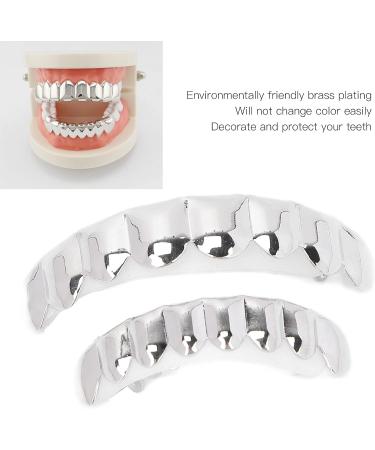 Hip Hop Teeth Halloween Hip Hop Teeth Convenient for Halloween Party for Hip Hop Fashion Shows(Silver) - Buy Online on SooperMarket.com