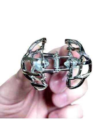 TANG SONG 4PCS Flower Style Metal Hair Claw Clips Set for Women - Silver, Gold, Rose Gold, Black - Hair Catch Barrette Jaw Clamp for Half Bun Hairpins - Ideal for Thin Hair - Floral Design - Buy Online on SooperMarket.com