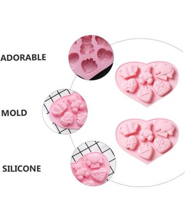 Alipis Chocolate DIY Mold 2pcs Cake Silicone Mold Silicone Molds Chocolate Cake Mold Baking Supply Donut Dog Biscuits 3D 20.7x15.2cm Pink - Buy Online on SooperMarket.com