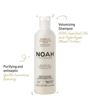Buy Noah Hair 1.1 Volumizing Shampoo - Organic & Best for Natural Beauty - Essential Oils & Hydrolysed Wheat Protein - 8.5 fl.oz (250 ml) - International Shipping - Buy Online on SooperMarket.com