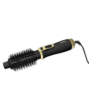 Cosmopolitan Hot Air Brush Styler Hot Brush for Styling Hair Heated Round Brush Blow Dryer with 3 Heat & Cool Settings Hot Air Styler to Curl Straighten & Volumize after Drying 700W Black & Gold
